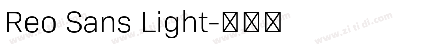 Reo Sans Light字体转换
